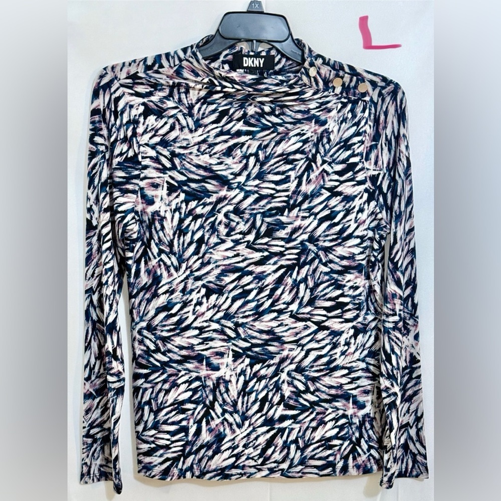 DKNY Women's Multicolor Patterned Top